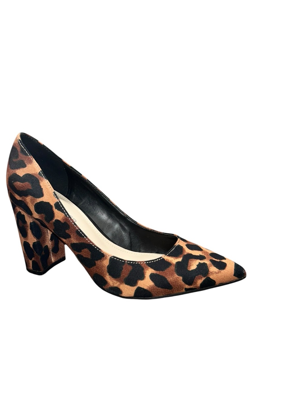 Marc Fisher Leopard Print Pointed Toe Block Heels Size 6.5M - Picture 1 of 11